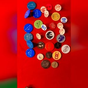 Set of 29 golf ball markers used